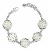 Brighton La Jolla Link Bracelet Silver-White New