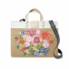 Brighton La Vie En Rose East West Burlap Tote Multi Clearance