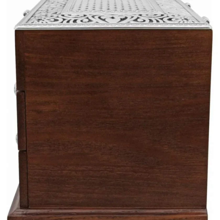 Brighton Lacie Daisy Jewelry Chest Silver-Wood Clearance