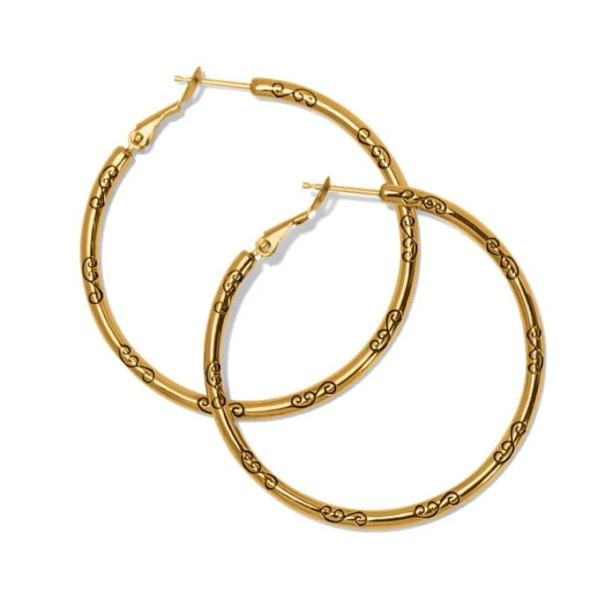 Brighton Large Hoop Charm Earrings Discount