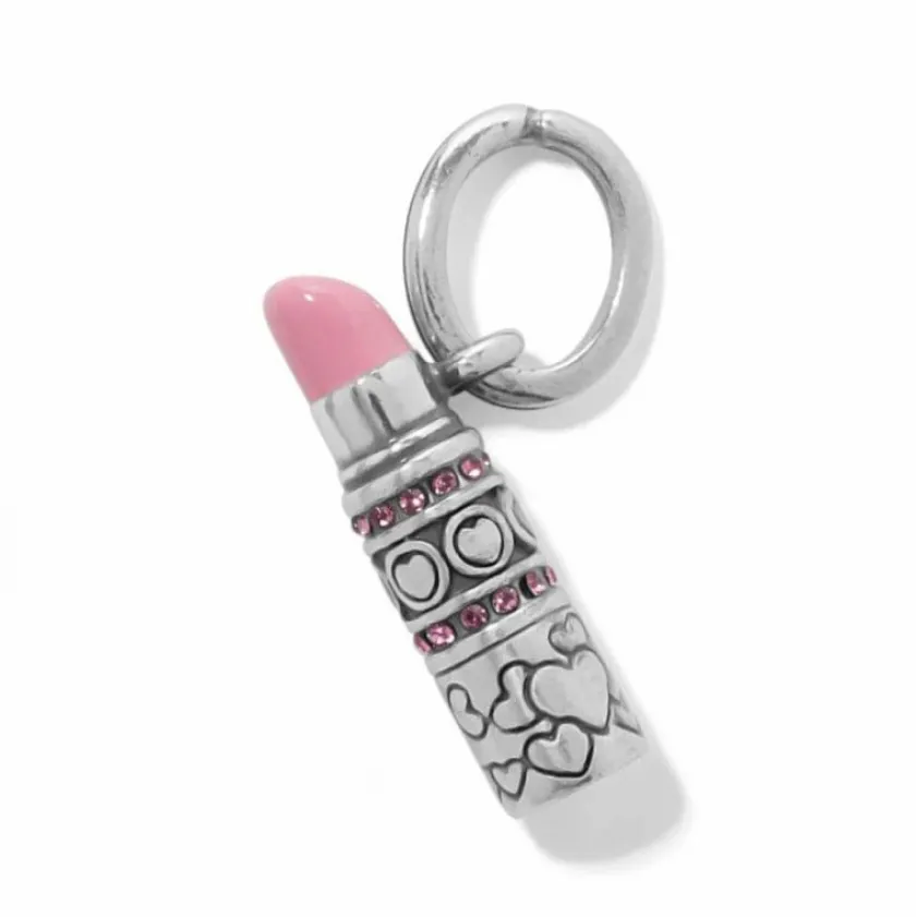 Brighton Lipstick Charm Silver-Pink Outlet