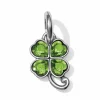 Brighton Little Clover Charm Silver-Peridot Hot