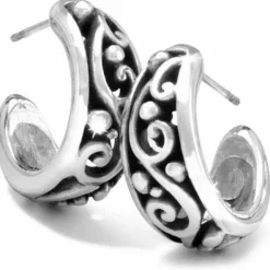 Brighton Love Affair Hoop Post Earrings Silver New
