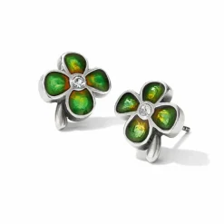 Brighton Love Bug Mini Post Earrings Silver-Green Outlet