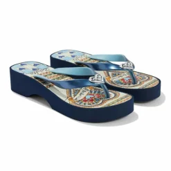 Brighton Love it Platform Flip Flops Navy Online