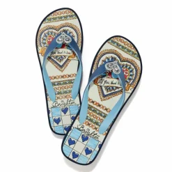 Brighton Love it Platform Flip Flops Navy Online