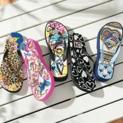 Brighton Love it Platform Flip Flops Navy Online