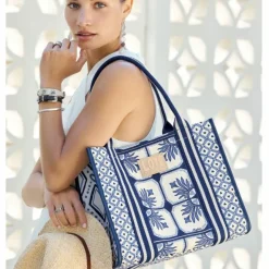 Brighton Lovely Tiles Canvas Carry All Multi Best