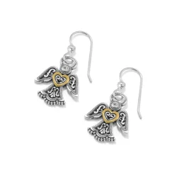 Brighton Loving Angel French Wire Earrings Silver-Gold New