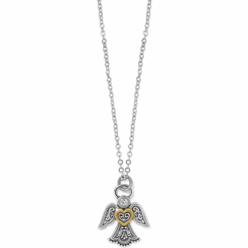 Brighton Loving Angel Necklace Silver-Gold Outlet