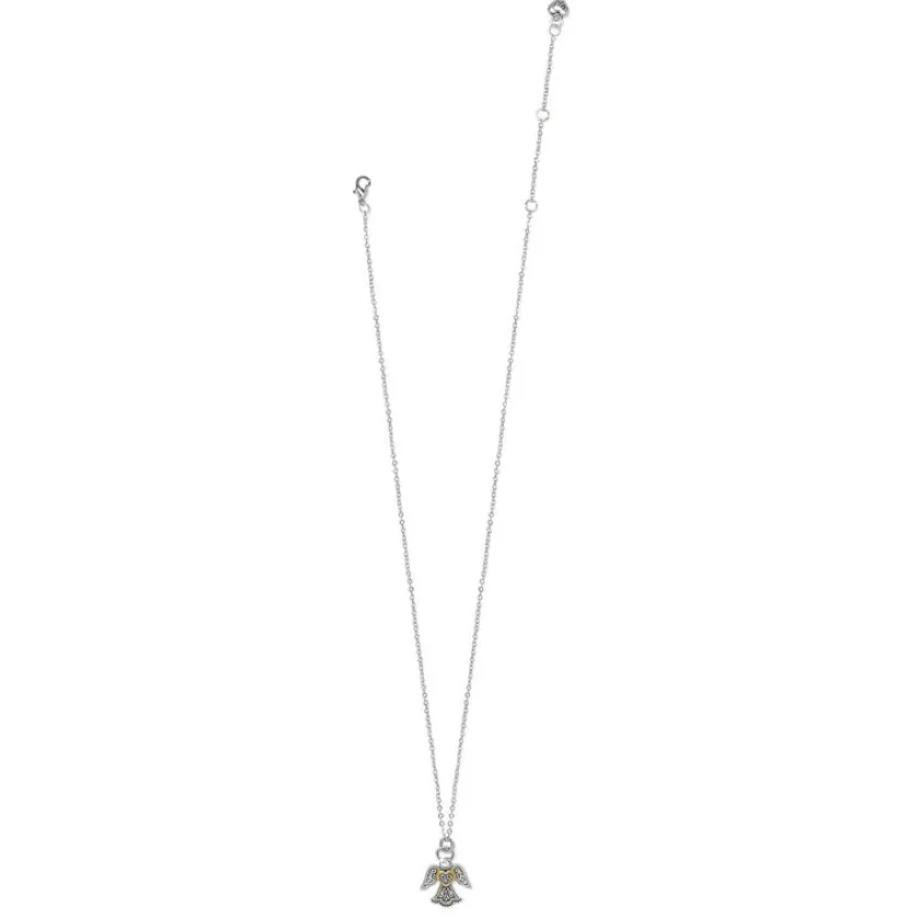 Brighton Loving Angel Necklace Silver-Gold Outlet