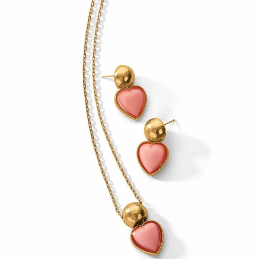 Brighton Loving Heart Post Drop Earrings Fashion
