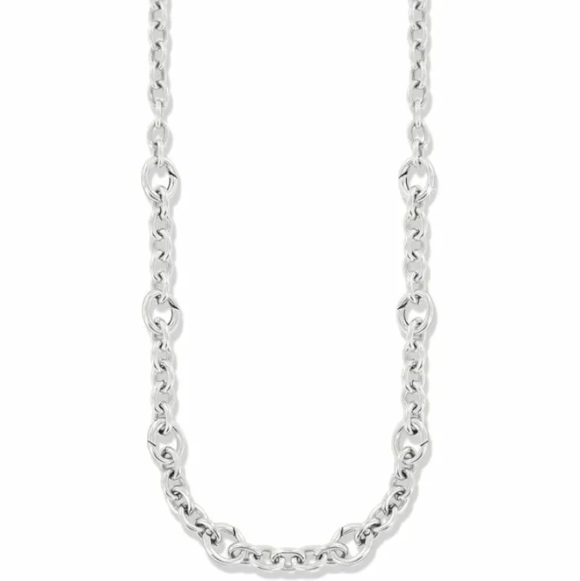 Brighton Luxe Link Charm Necklace Silver Fashion