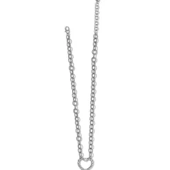 Brighton Mabel Heart Charm Holder Necklace Silver New