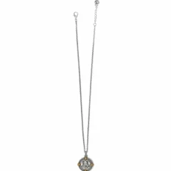 Brighton Madonna And Child Two Tone Necklace Silver-Gold New