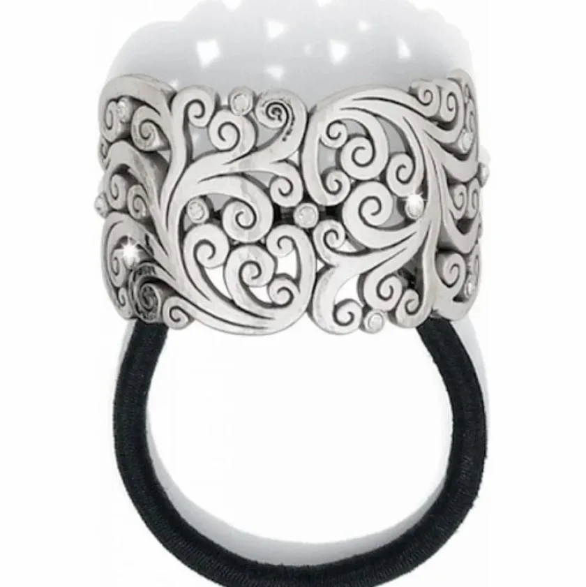 Brighton Madrid Lace Ponytail Holder Black Best