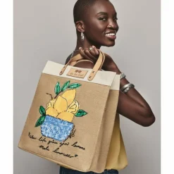 Brighton Main Squeeze Burlap Tote Multi Online
