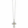 Brighton Majestic Regal Cross Reversible Necklace Silver-Gold Fashion