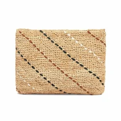 Brighton Mckenna Straw Cross Body Natural-Black Hot