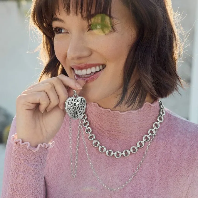 Brighton Medici Link Necklace Silver Sale