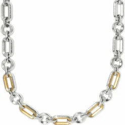 Brighton Medici Link Two Tone Necklace Silver-Gold Hot