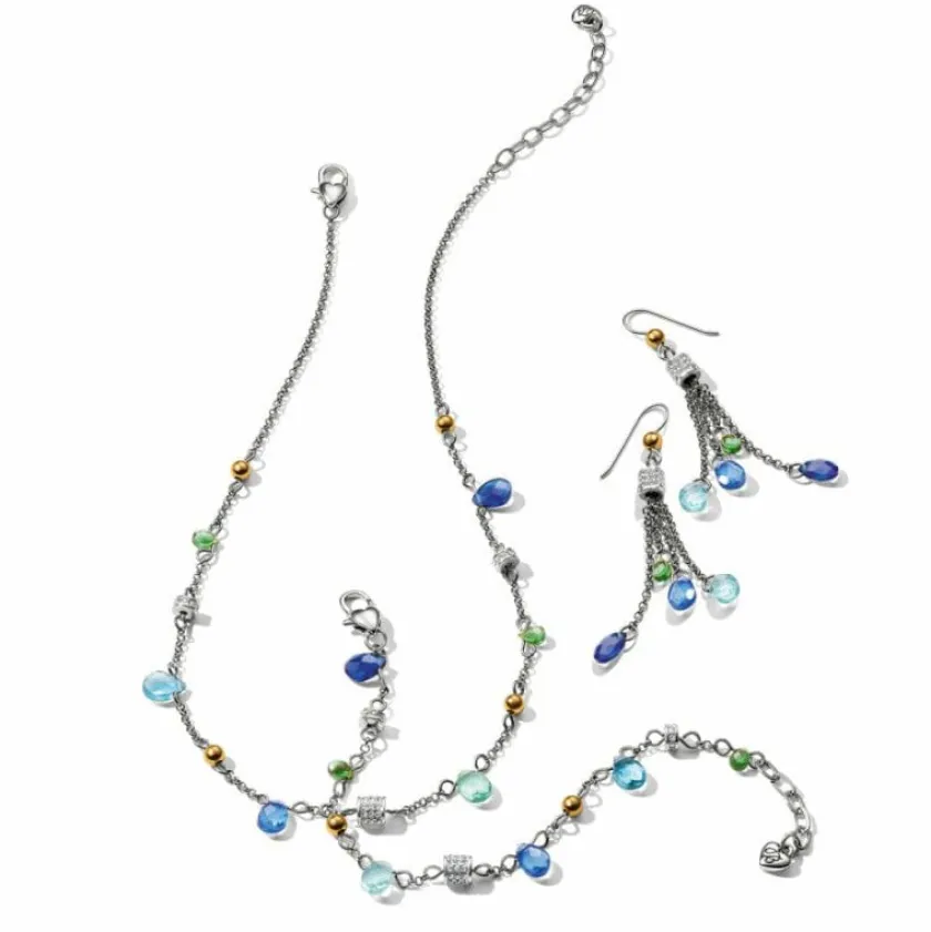 Brighton Meridian Aurora Sky French Wire Earrings Silver-Blues Fashion