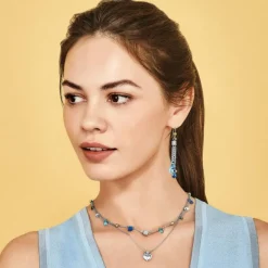 Brighton Meridian Aurora Sky French Wire Earrings Silver-Blues Fashion