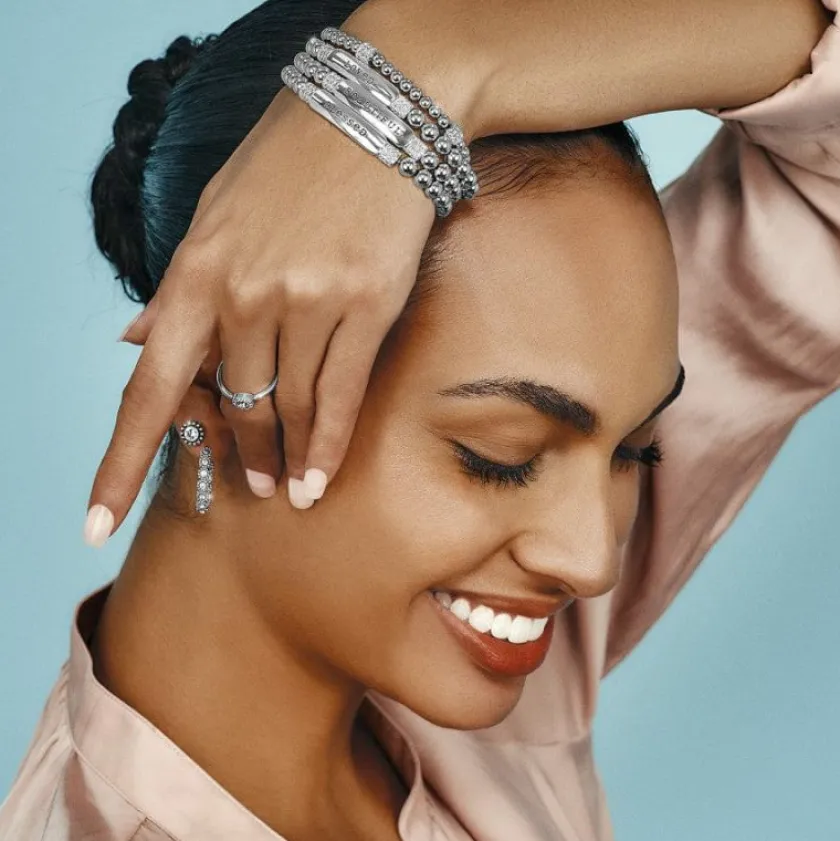 Brighton Meridian Beautiful Petite Stretch Bracelet Silver Outlet