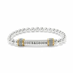 Brighton Meridian Courageous Two Tone Stretch Bracelet Silver-Gold Sale