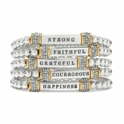 Brighton Meridian Courageous Two Tone Stretch Bracelet Silver-Gold Sale