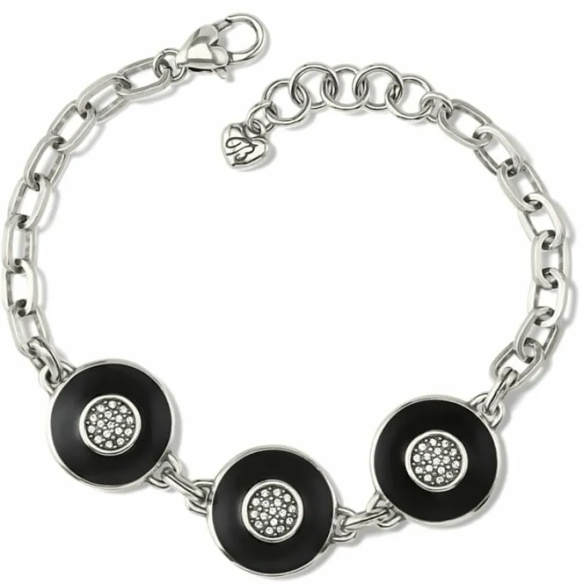 Brighton Meridian Eclipse Disc Bracelet Silver-Black Fashion
