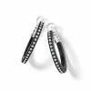 Brighton Meridian Eclipse Small Hoop Earrings Black Best