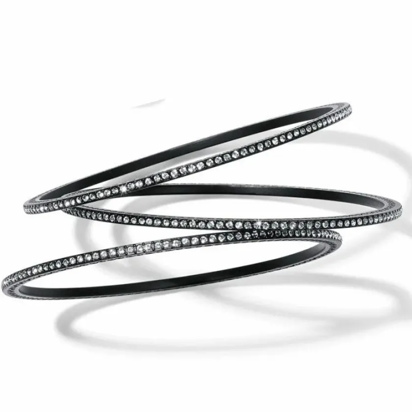 Brighton Meridian Eclipse Thin Bangle Black Sale