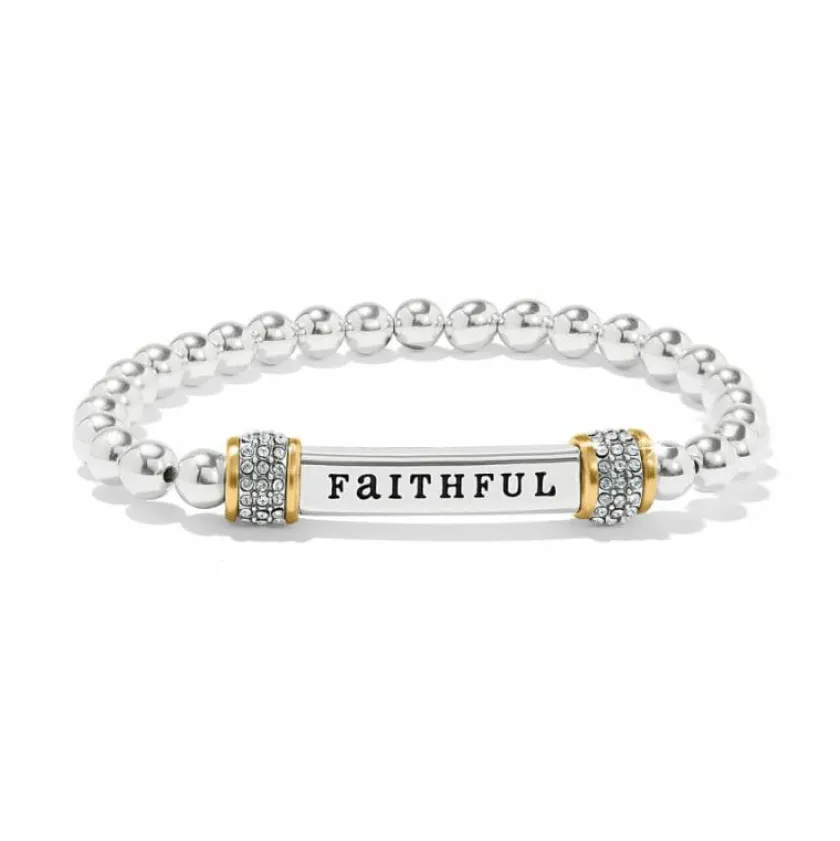 Brighton Meridian Faithful Two Tone Stretch Bracelet Sale