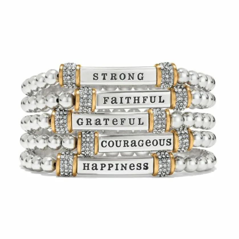Brighton Meridian Faithful Two Tone Stretch Bracelet Sale