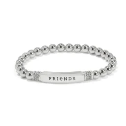 Brighton Meridian Friends Petite Stretch Bracelet Silver Clearance