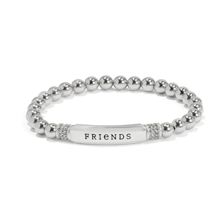 Brighton Meridian Friends Petite Stretch Bracelet Silver Clearance