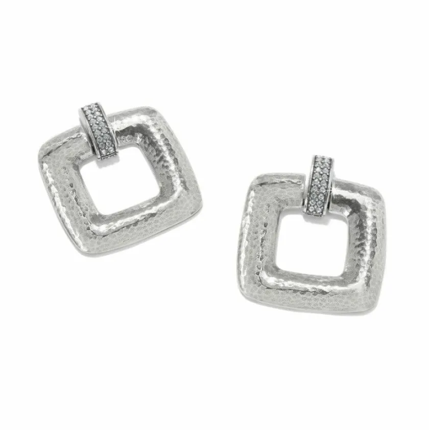 Brighton Meridian Geo Dew Earrings Silver Fashion