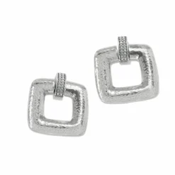Brighton Meridian Geo Dew Earrings Silver Fashion