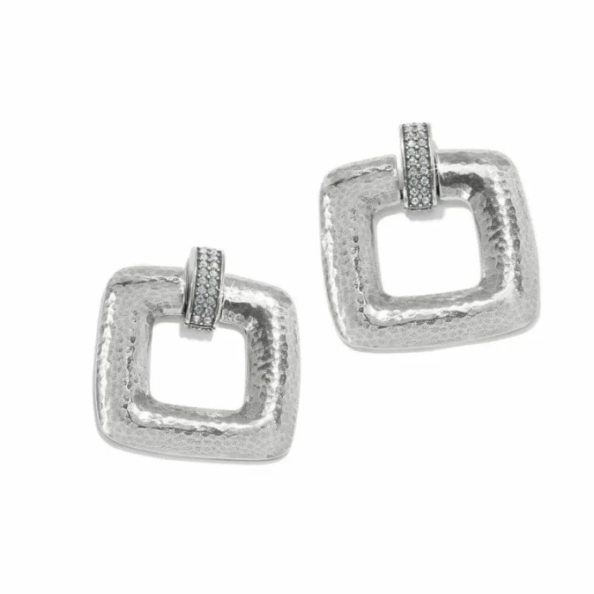 Brighton Meridian Geo Dew Earrings Silver Fashion
