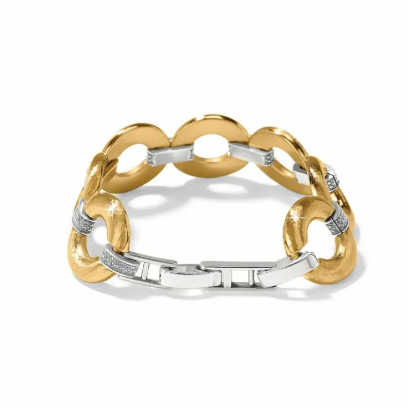 Brighton Meridian Geo Round Link Bracelet Gold Clearance