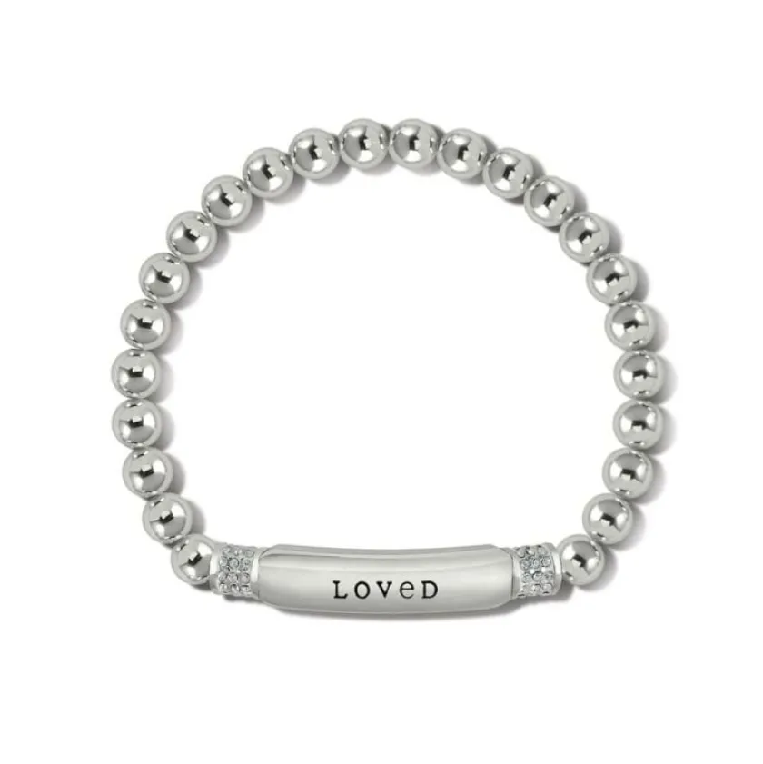 Brighton Meridian Love Petite Stretch Bracelet Silver Best