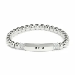 Brighton Meridian Mom Petite Stretch Bracelet Silver Best