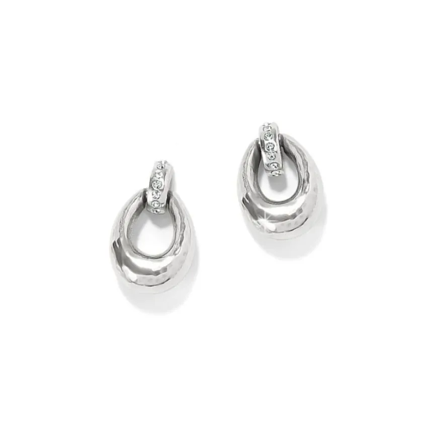 Brighton Meridian Orbit Oval Mini Post Earrings Silver New