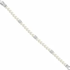Brighton Meridian Petite Pearl Bracelet Silver-White New