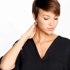 Brighton Meridian Petite Pearl Leverback Earrings Silver-Pearl Clearance