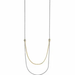 Brighton Meridian Petite Two Tone Double Necklace Silver-Gold Sale