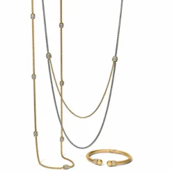 Brighton Meridian Petite Two Tone Double Necklace Silver-Gold Sale
