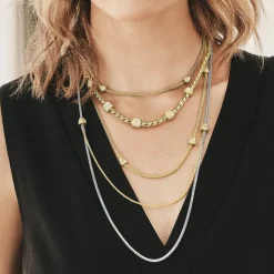 Brighton Meridian Petite Two Tone Double Necklace Silver-Gold Sale