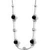Brighton Meridian Prime Station Short Necklace Silver-Black Clearance